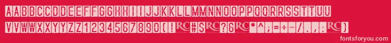 fuente Skyfont NonCommercial – Fuentes Rosadas Sobre Fondo Rojo