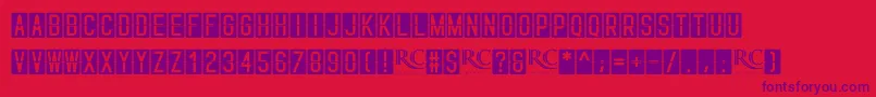 Skyfont NonCommercial Font – Purple Fonts on Red Background