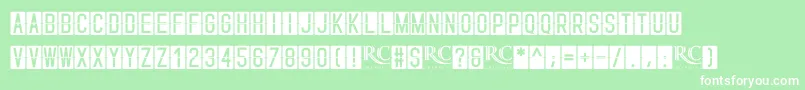 Skyfont NonCommercial Font – White Fonts on Green Background