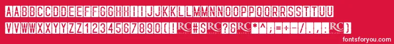 Skyfont NonCommercial Font – White Fonts on Red Background