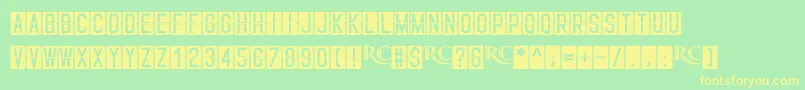 Skyfont NonCommercial Font – Yellow Fonts on Green Background