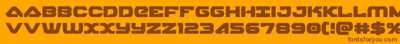 skyhawk Font – Brown Fonts on Orange Background