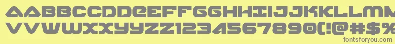 フォントskyhawk – 黄色の背景に灰色の文字