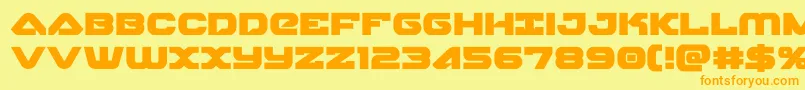 skyhawk Font – Orange Fonts on Yellow Background