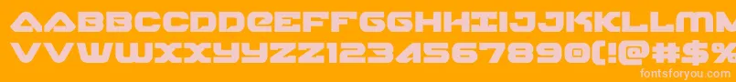 skyhawk Font – Pink Fonts on Orange Background