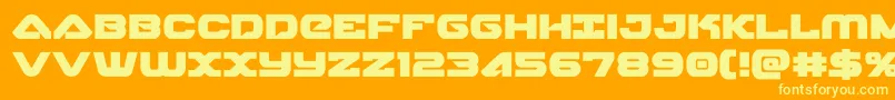 skyhawk Font – Yellow Fonts on Orange Background