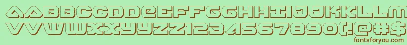 skyhawk3d Font – Brown Fonts on Green Background