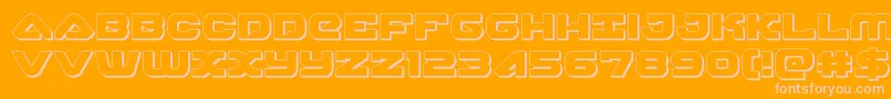 skyhawk3d-Schriftart – Rosa Schriften auf orangefarbenem Hintergrund