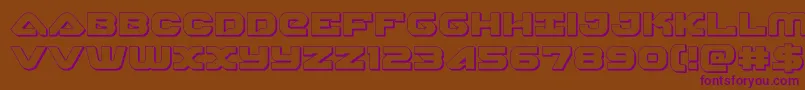 skyhawk3d Font – Purple Fonts on Brown Background