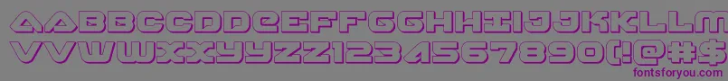 skyhawk3d Font – Purple Fonts on Gray Background