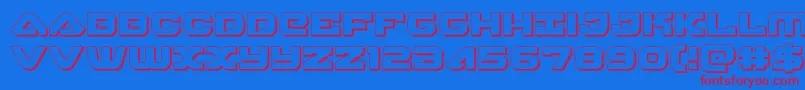 skyhawk3d Font – Red Fonts on Blue Background