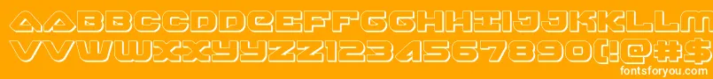 skyhawk3d Font – White Fonts on Orange Background