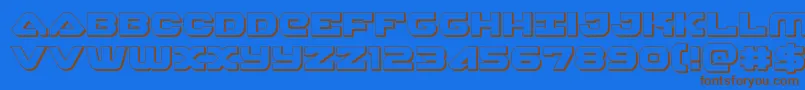 skyhawk3d Font – Brown Fonts on Blue Background