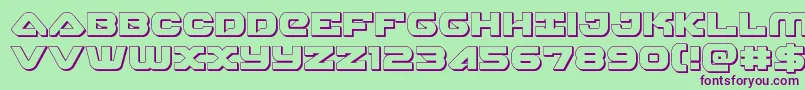 skyhawk3d Font – Purple Fonts on Green Background