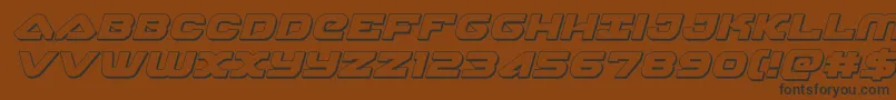 skyhawk3dital Font – Black Fonts on Brown Background