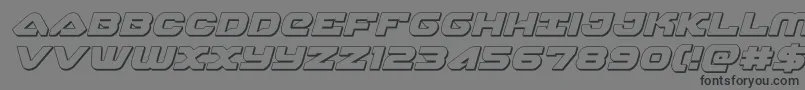 skyhawk3dital Font – Black Fonts on Gray Background