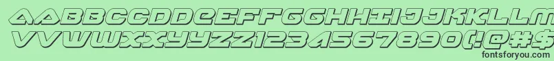 skyhawk3dital Font – Black Fonts on Green Background