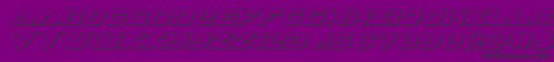 skyhawk3dital Font – Black Fonts on Purple Background