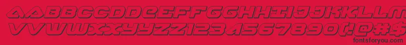 skyhawk3dital Font – Black Fonts on Red Background