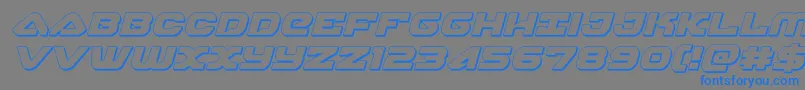 skyhawk3dital Font – Blue Fonts on Gray Background