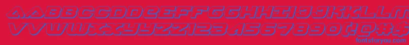 skyhawk3dital Font – Blue Fonts on Red Background