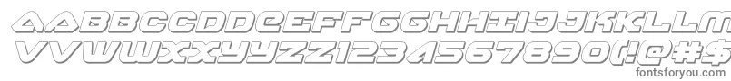 skyhawk3dital Font – Gray Fonts on White Background