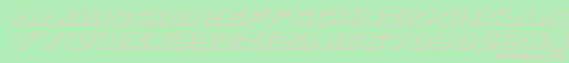 skyhawk3dital Font – Pink Fonts on Green Background