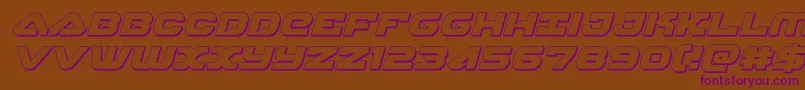 skyhawk3dital Font – Purple Fonts on Brown Background