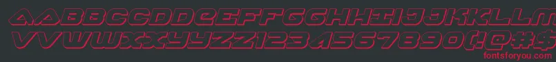 skyhawk3dital Font – Red Fonts on Black Background