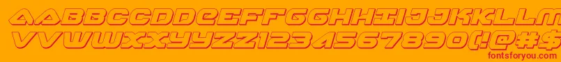 skyhawk3dital Font – Red Fonts on Orange Background