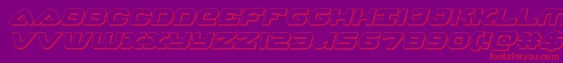 skyhawk3dital Font – Red Fonts on Purple Background