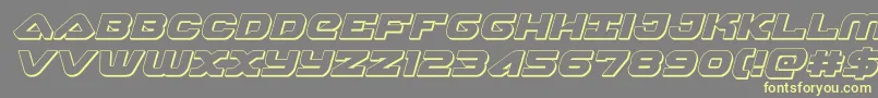 skyhawk3dital Font – Yellow Fonts on Gray Background