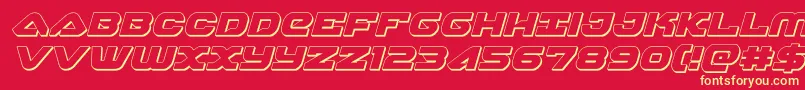 skyhawk3dital Font – Yellow Fonts on Red Background