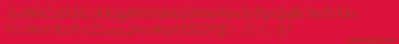 Humanistic-Schriftart – Braune Schriften auf rotem Hintergrund