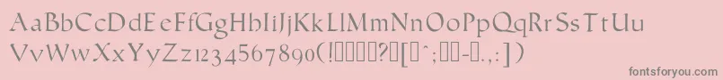 Humanistic Font – Gray Fonts on Pink Background