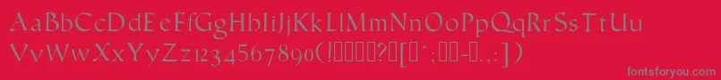 Humanistic Font – Gray Fonts on Red Background