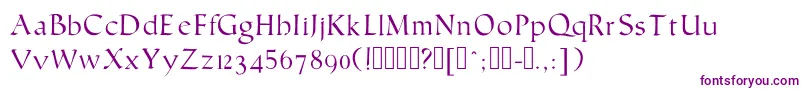 Humanistic Font – Purple Fonts on White Background