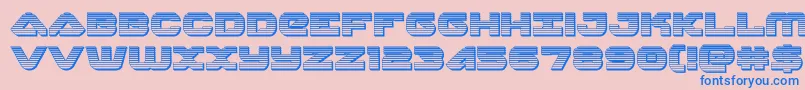 skyhawkchrome Font – Blue Fonts on Pink Background