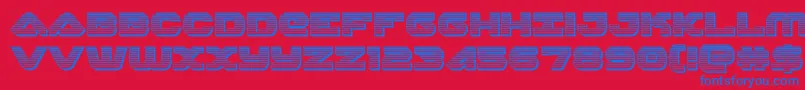 skyhawkchrome Font – Blue Fonts on Red Background