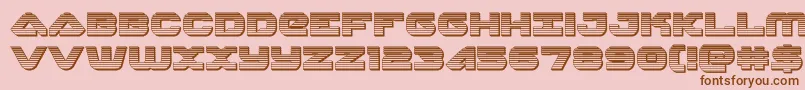 skyhawkchrome Font – Brown Fonts on Pink Background