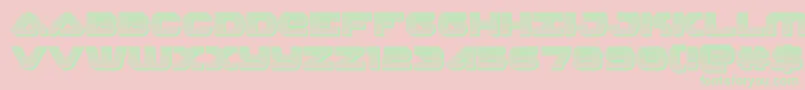 skyhawkchrome Font – Green Fonts on Pink Background