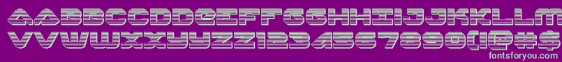 skyhawkchrome-fontti – vihreät fontit violetilla taustalla