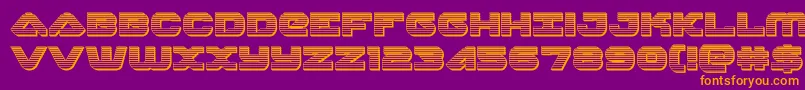 skyhawkchrome Font – Orange Fonts on Purple Background