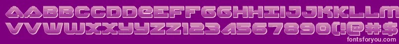 Fonte skyhawkchrome – fontes rosa em um fundo violeta