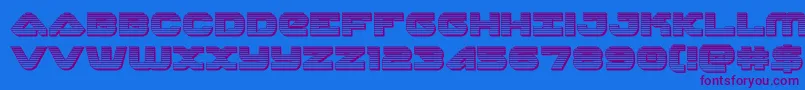 skyhawkchrome Font – Purple Fonts on Blue Background