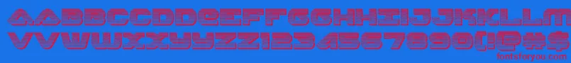 skyhawkchrome Font – Red Fonts on Blue Background