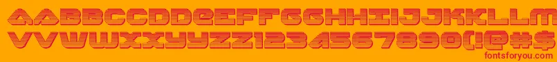 skyhawkchrome Font – Red Fonts on Orange Background