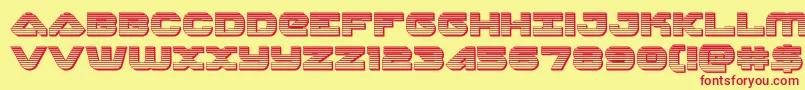 skyhawkchrome Font – Red Fonts on Yellow Background