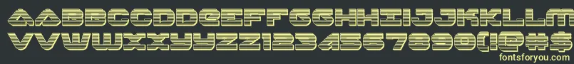 skyhawkchrome-Schriftart – Gelbe Schriften auf schwarzem Hintergrund