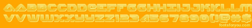 skyhawkchrome Font – Yellow Fonts on Orange Background